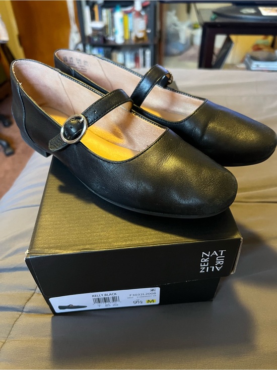 Naturalizer Shoes - Naturalizer Black Mary Jane Flats with Buckle
